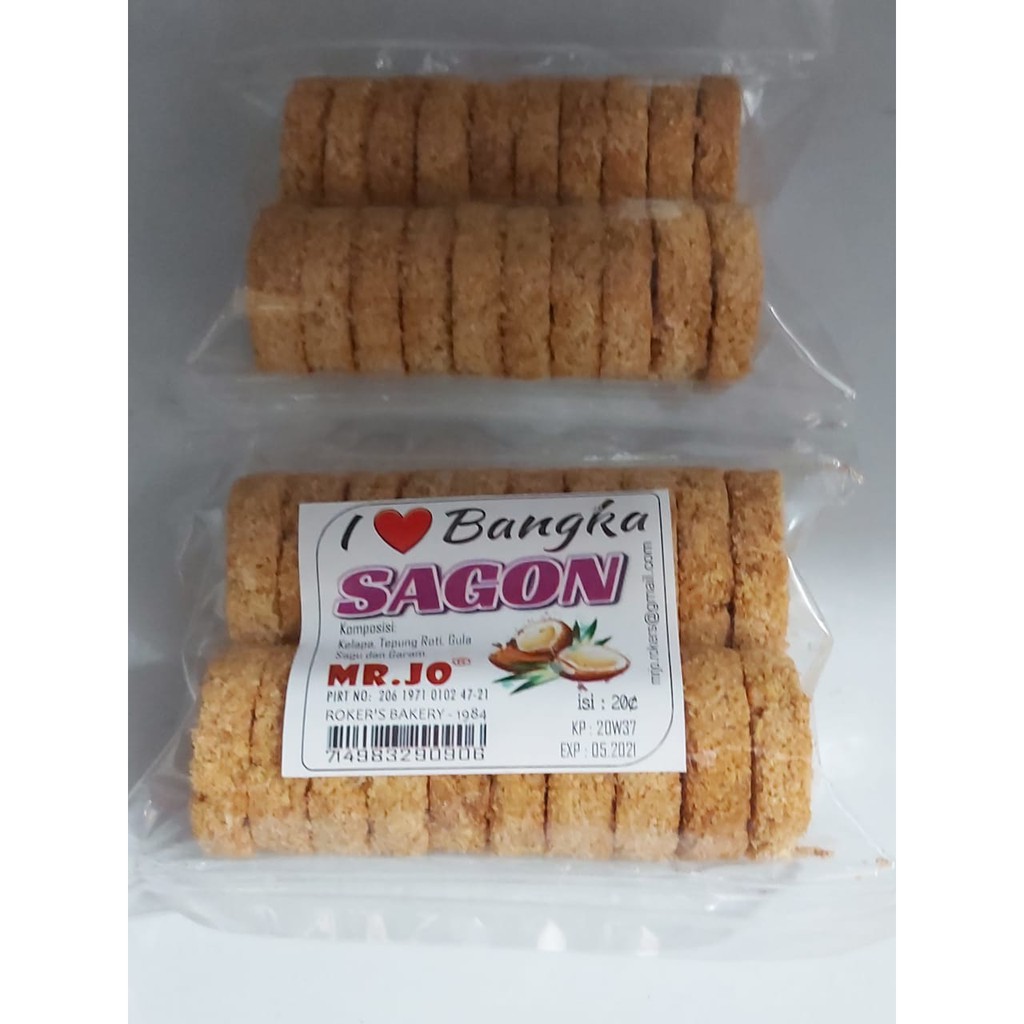 Kue - Sagon Kelapa Mini Mr Jo I LOVE BANGKA isi 20 Asli Bangka / Sagon Bakar / Sagon Panggang