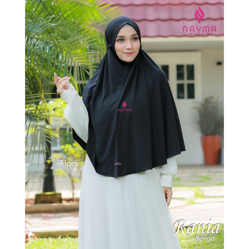 Bergo Rania Bahan Jersey by Nayma hijab-Black