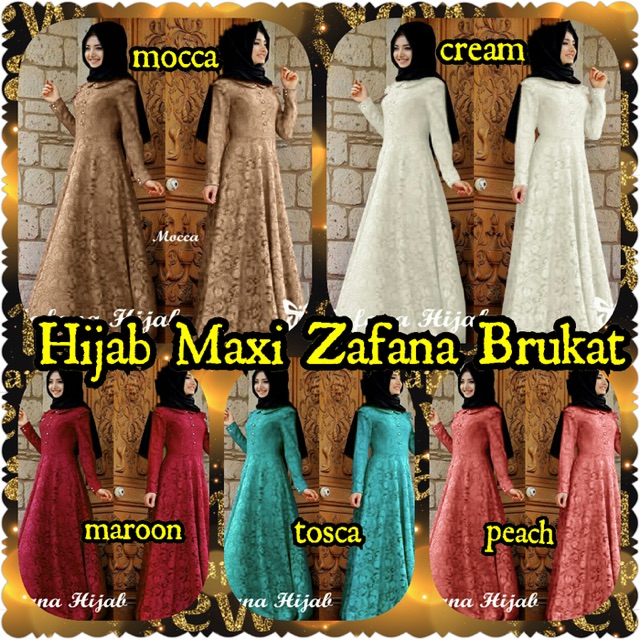 Hijab maxi havana brukat