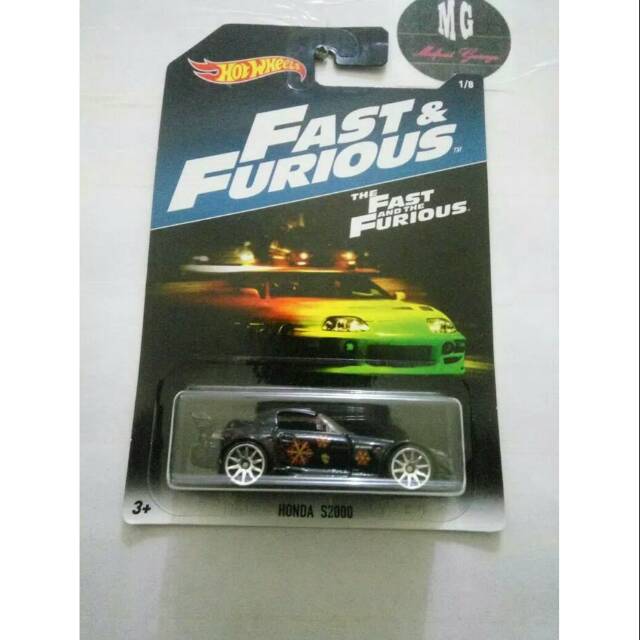 Hotwheels honda s2000 fast & furious black