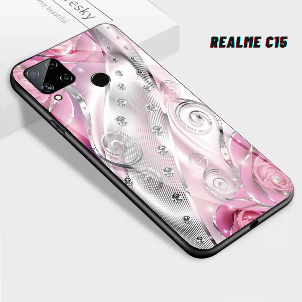 Softcase Glass Kaca REALME C15 - Casing HP REALME C15 [ S23 ].