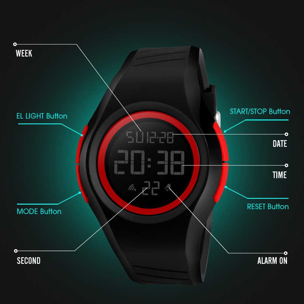 Jam Tangan Digital Pria JT 37 Skmei Silicone Berkualitas Jam Tangan Lentur Nyaman Waterproof