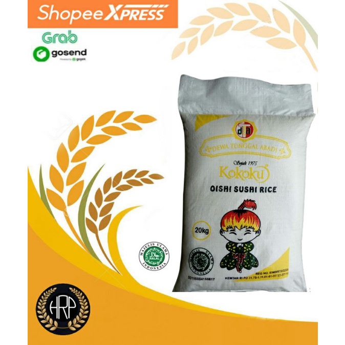 

Beras Jepang Kokoku Oishi Sushi 20kg Premium High Quality Japonica Rice