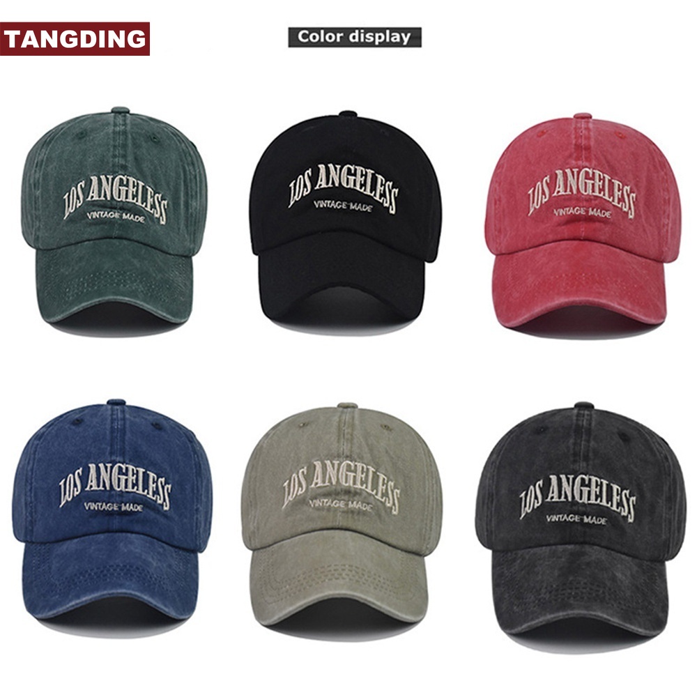 Topi Baseball Bahan Denim Warna Hijau Gaya Vintage Untuk Pria Dan Wanita