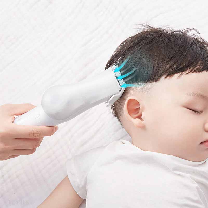 LUSN Alat Cukur Rambut Bayi Elektrik Automatic Vacuum Hair Trimmer Clipper - L-DH006 - White