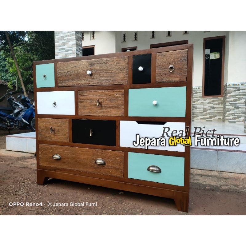 nakas minimalis Jati klasik rustick duco REAL PICT ( drawer jati, nakas bedside,nakas ukir jati )