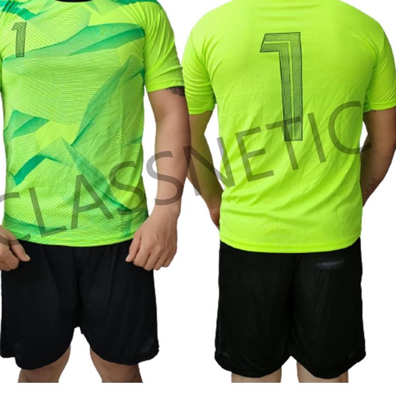 Baru BAJU KAOS BOLA SETELAN KIPER FUTSAL PRIA / COWOK DEWASA MOTIF GARIS MURAH ,,