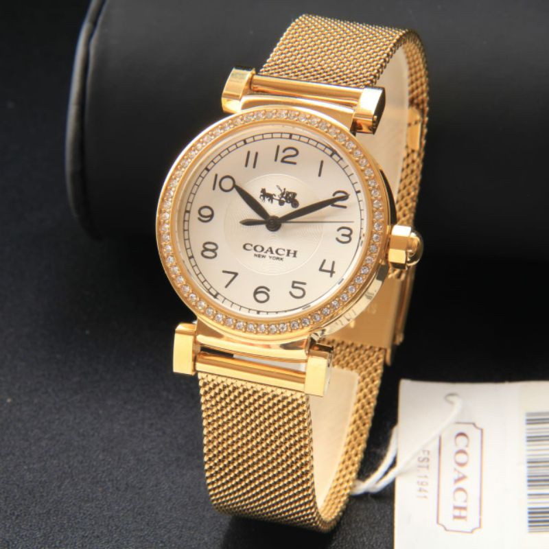 Jam Tangan Wanita Merk Coach Original Type 14502972 Stainless Baterai