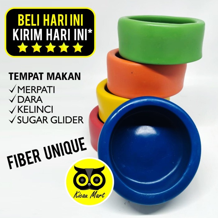 Yrt0Jikk Tempat Makan Merpati Fiber Cepuk Wadah Pakan Burung Ayam Kelinci Wdhm - Hitam Kki0375
