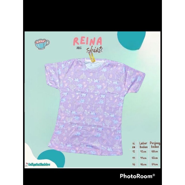 KAOS CALLYSTA PENDEK REINA SIZE 12-16