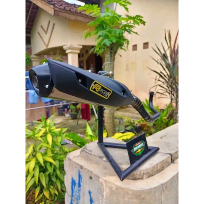 KNALPOT RACING ROB1 NMAX OLD NEW PCX VARIO LEXI AEROK SCOOPY ADV MIO FINO SPACEY X-MAX BLACK DOFF