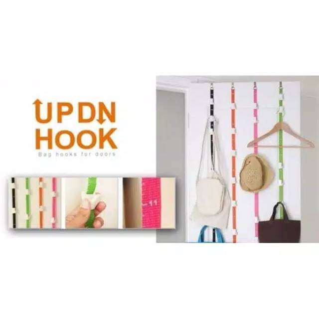 UPDN Up and Down hook gantungan baju tas topi hanger - rack organizee