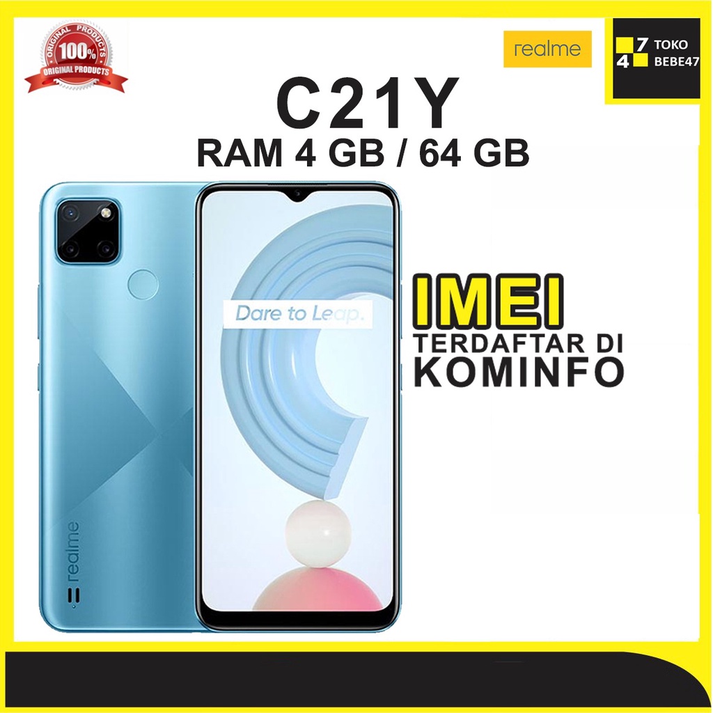 REALME C21Y RAM 4/64 GB GARANSI RESMI REALME TERBARU