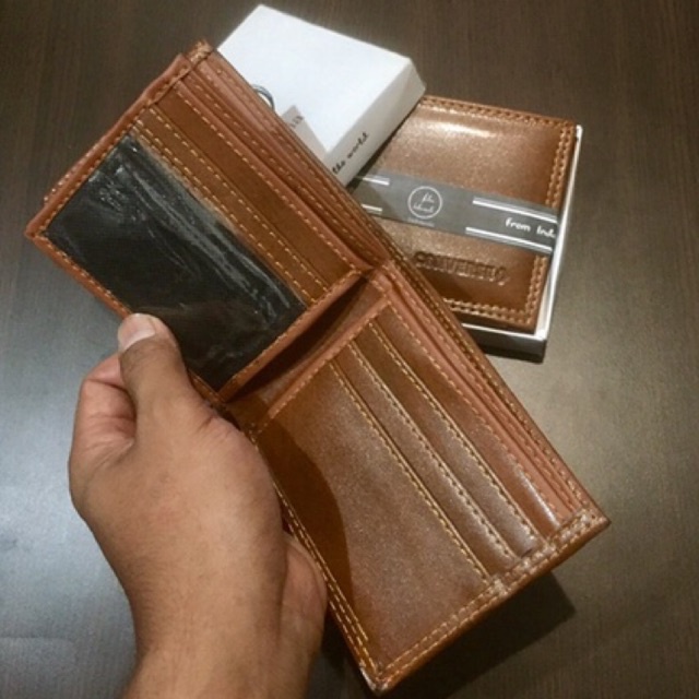 [[antonHilmanto]] dompet lipat 3 dimensi atau 3 ruang Bulak balik bahan kulit sintetis lokal pipa talang air #dompet #dompetlipat #dompetpria #dompetcowok