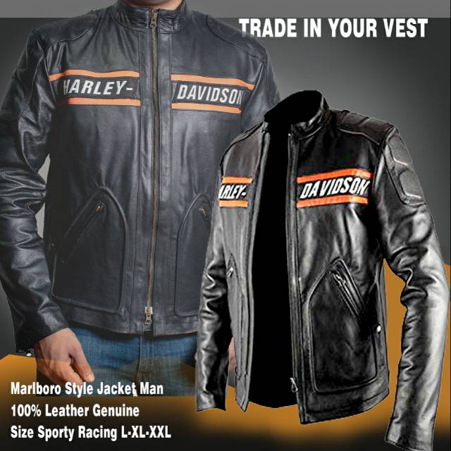 Jaket kulit harley davidson