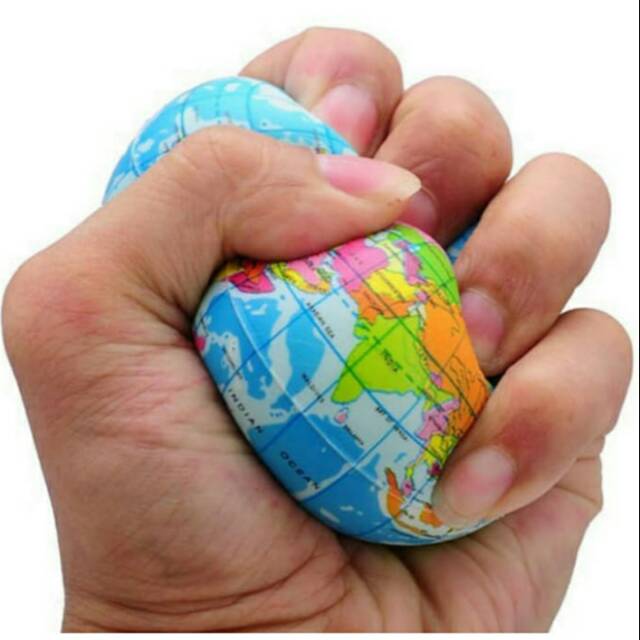 SQUEEZE GLOBE BOLA DUNIA MAIANAN REMAS  BOLA DUNIA ANTI STRESS LEBIH BESAR