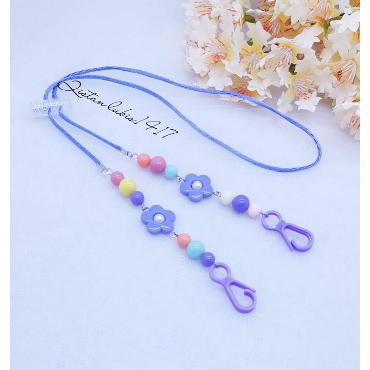 Strap masker bunga mutiara beli 10 free 2