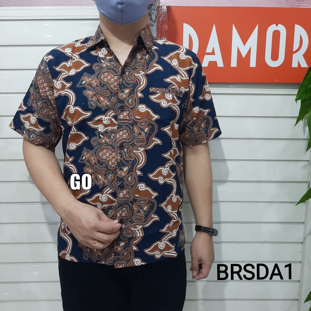 bego BRSDA DAMOR (CRESSIDA) KEMEJA BATIK Cowok Pakaian Pria Baju Batik Dewasa Lengan Pendek