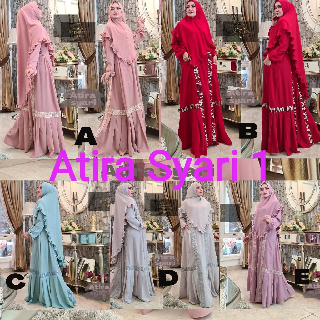 dress muslim/gamis syari/gamis terbaru Atira Syari