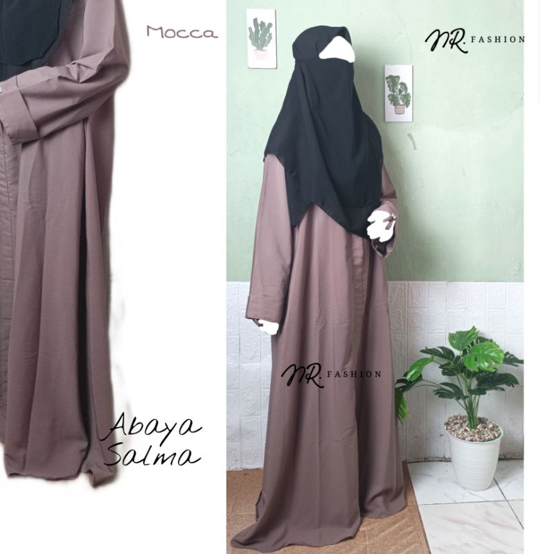 Abaya Salma Gamis Syari Muslimah Original Woolpeach Luxury Dress Exclusive-1