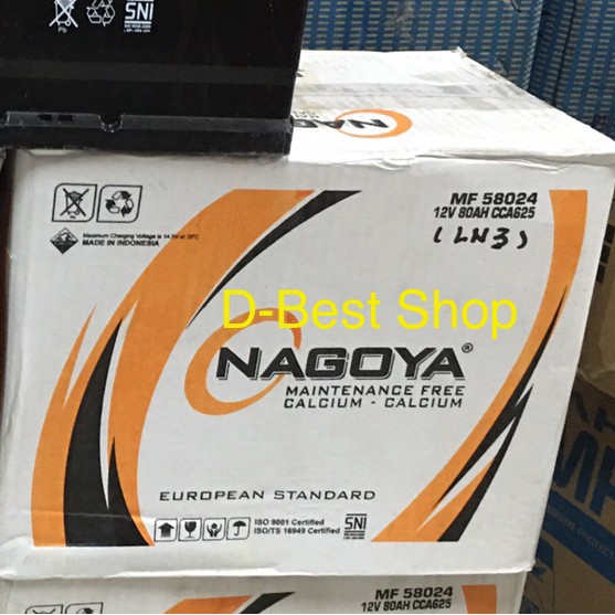 Aki kering NAGOYA MF 58024 LN3 - 80 Amp Innova reborn fortuner vrz