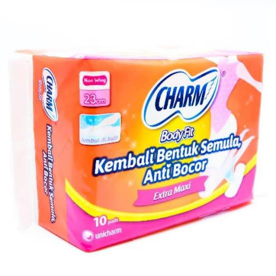 Charm Bodyfit Extra Maxi Pembalut 23 cm isi10 Sheets