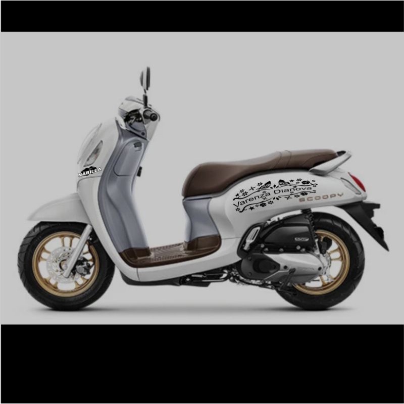 

sticker scoopy COSTUM/BISA GANTI NAMA (cutting sticker)