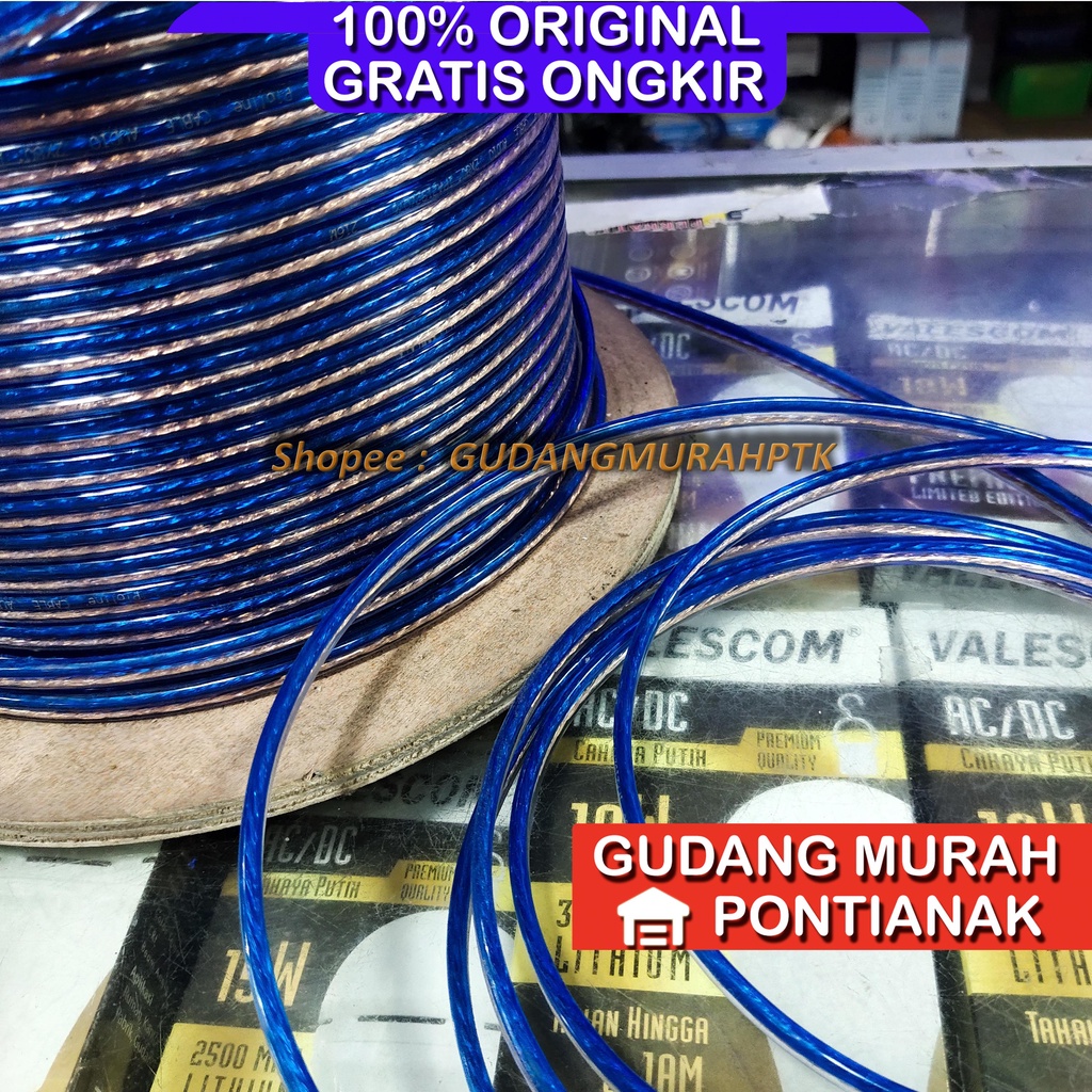 Kabel Listrik Transparant Bening Audio ukuran 80 kualitas Bagus 2x80