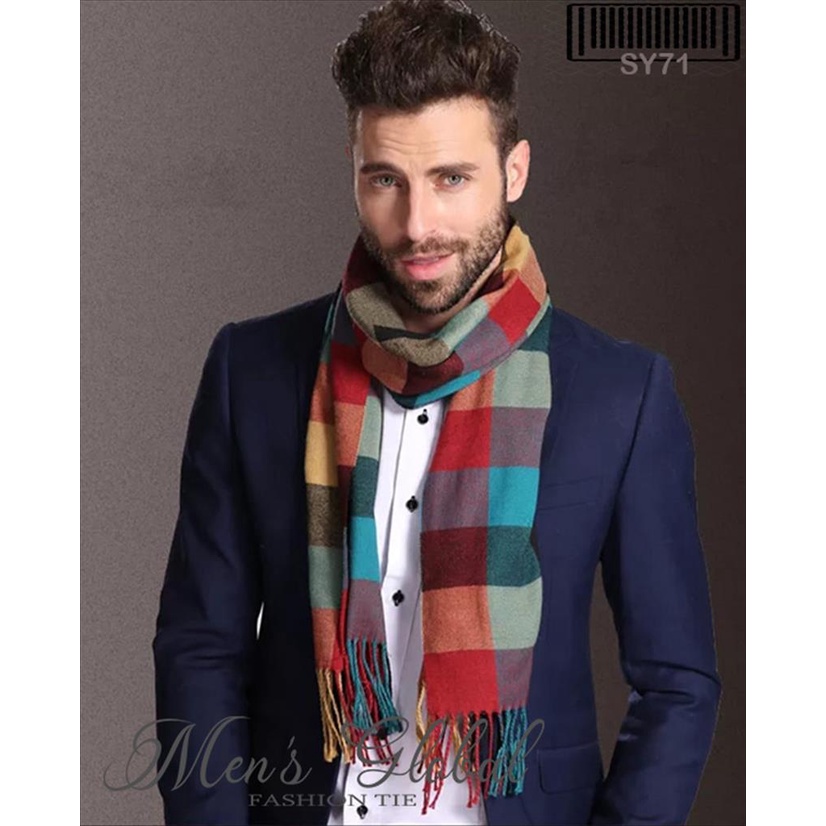 SYAL / SCARF FASHION ELEGANT PRIA HANGAT HALUS WOOL SPINING TASSEL-SY71