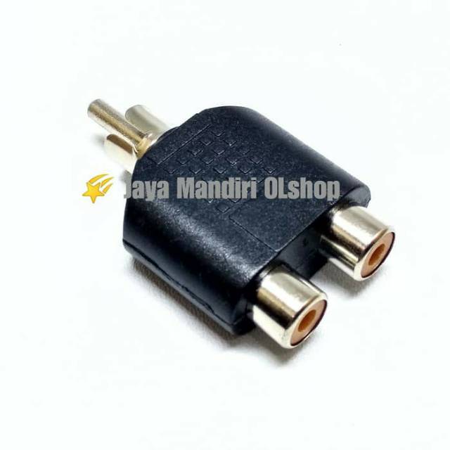 Converter Jack RCA To 2 Cover RCA /Jack T cabang RCA 2-1