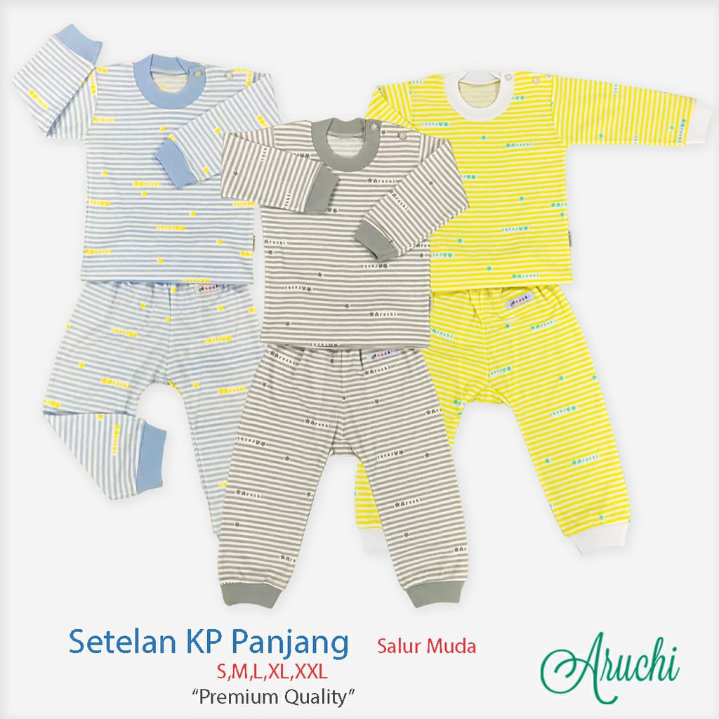 Aruchi Baby Setelan Panjang Kc Pundak SML - Aruchi baju bayi/piyama bayi/piyama anak