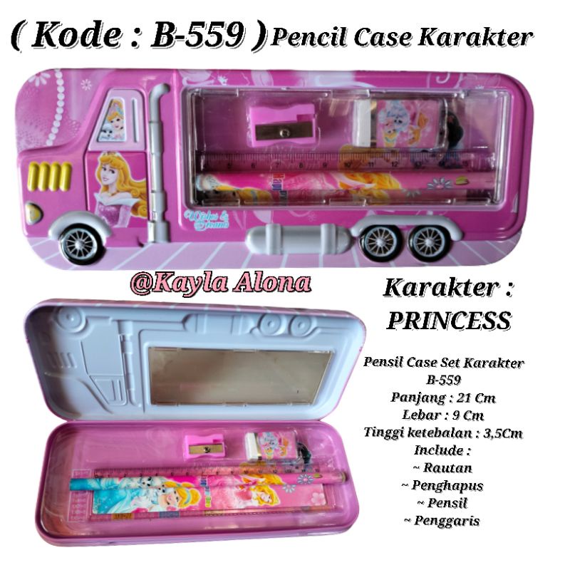 (KODE : B-559) 1 SET PENCIL CASE KARAKTER