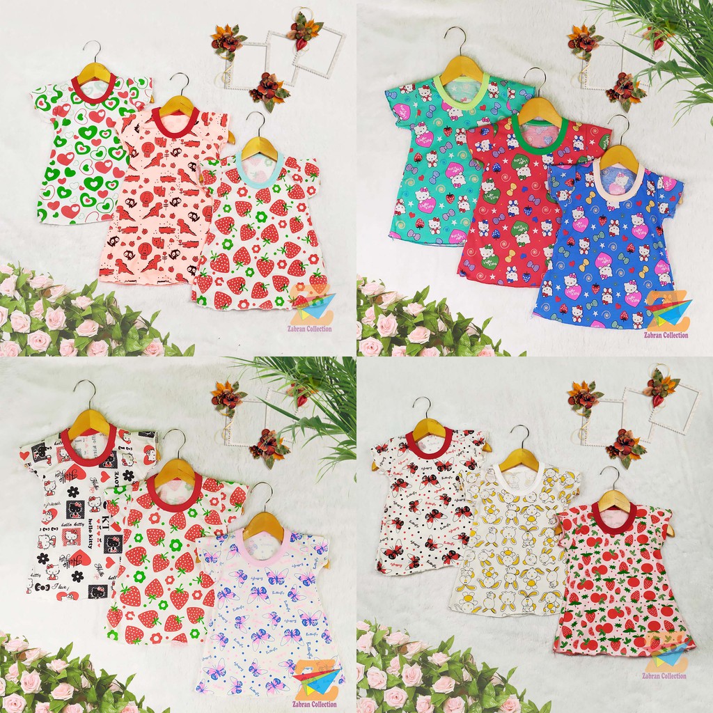 Dress Anak Lengan Motif 0 Sampai 4 Tahun