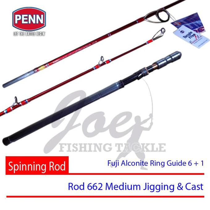 Penn Detonator Pe 2 4 Rod Spinning Jigging Pdjs662h Joran Pancing Produk Terbaik Shopee Indonesia