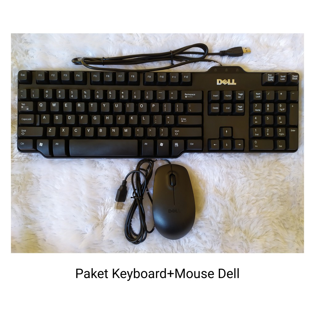 Paket Hemat Keyboard + Mouse Dell