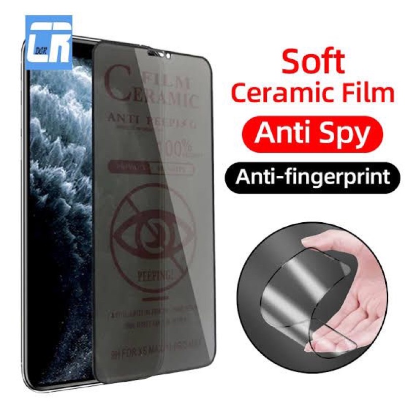 INFINIX HOT 10 PLAY/HOT 10/INFINIX HOT 9 PLAY/HOT 11 PLAY ANTI GORES CERAMIC MATE + SPY PRIVACY