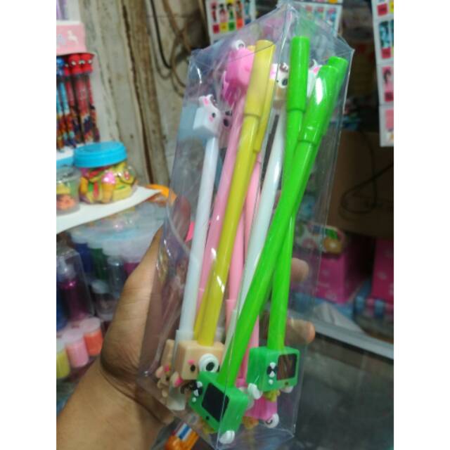 

Pulpen gel karakter Camera lucu isi 12 pcs