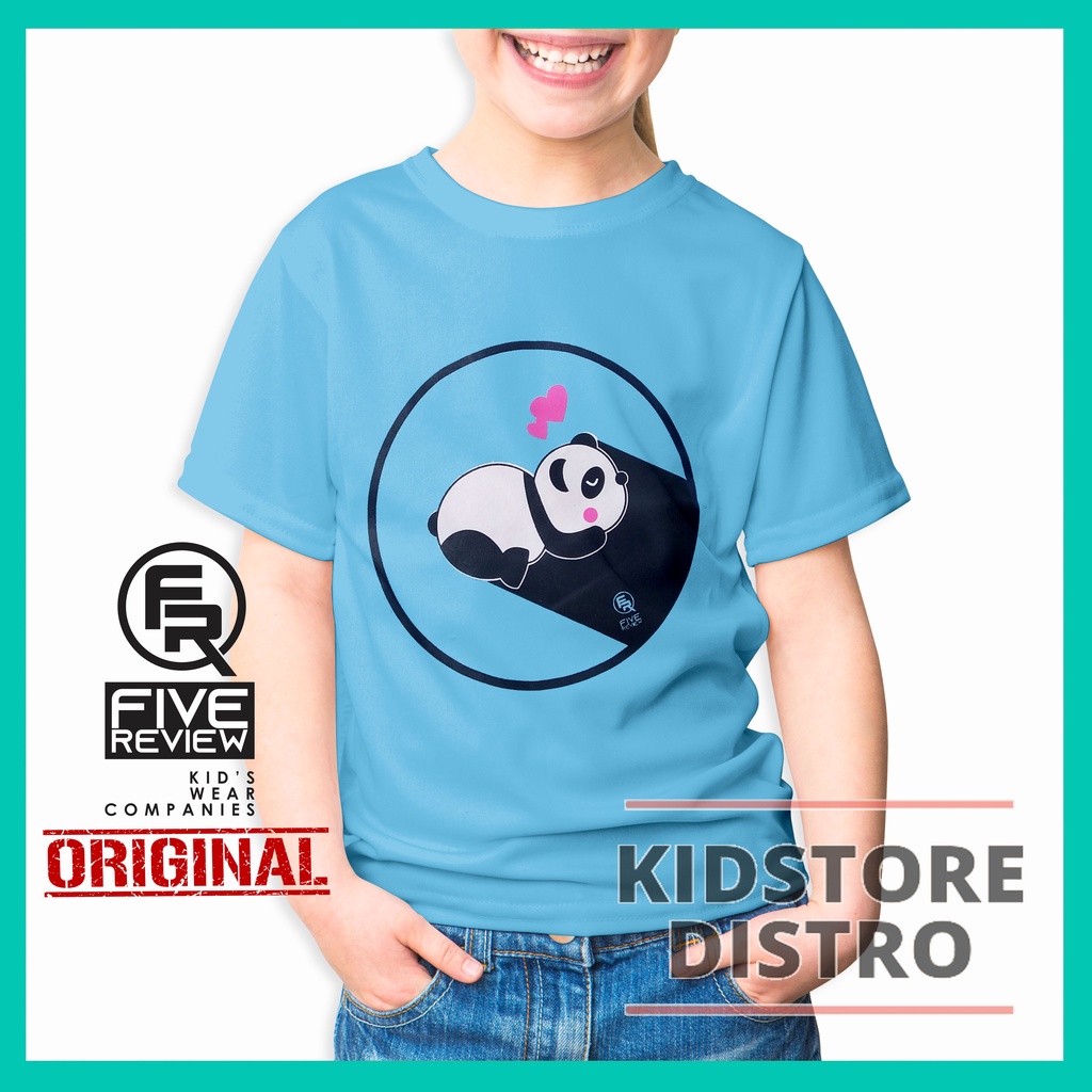 Baju Kaos Anak Distro / Pakaian Anak Perempuan / Grosir Kaos Anak Termurah / Motif Panda / FR