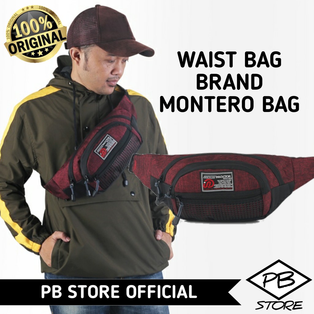 TAS SELEMPANG PINGGANG WAIST BAG SLING BAG PRIA 0RIGINAL BRAND MONTERO BAG MR 777