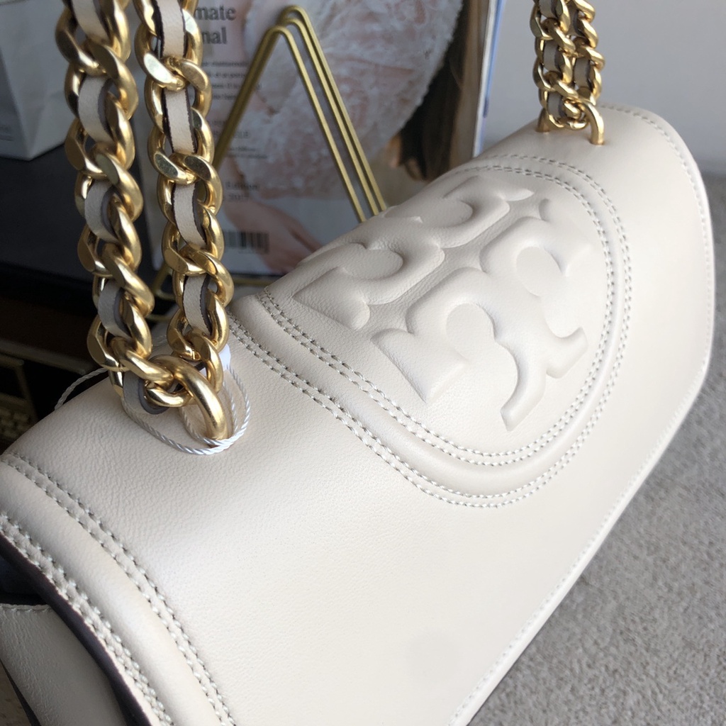 (SameDay Grab)  2 Size Original tb New style Fleming 75576 76997 sheepskin material new shoulder bag chain bag