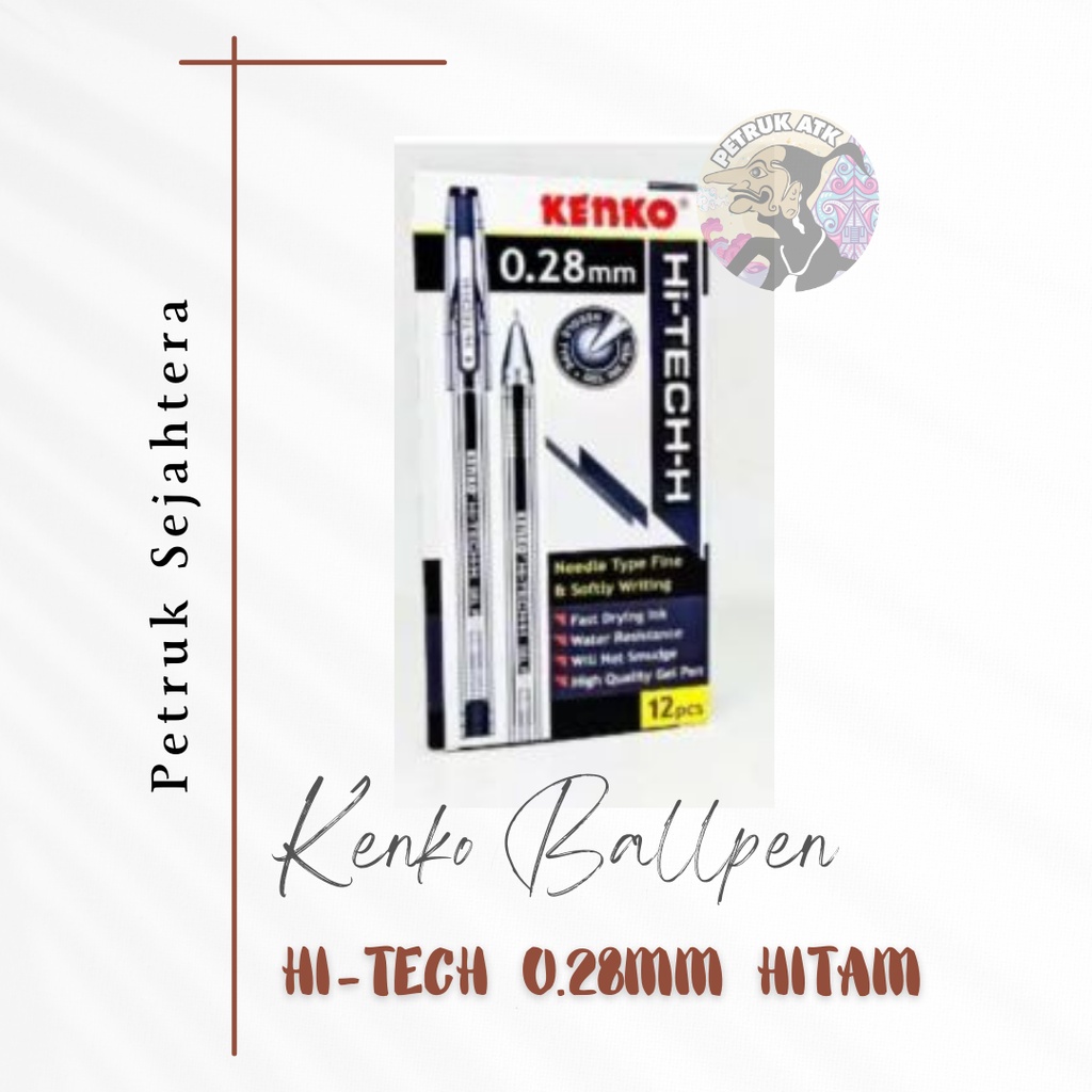 

[PCS] PULPEN HI-TECH KENKO 0.28 MM HITAM / BIRU*