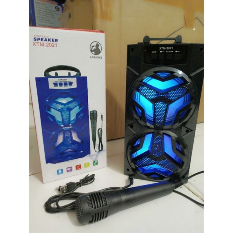 Speaker Bluetooth Portable XTM-2021 plus free Mic Speaker