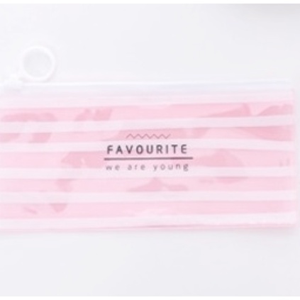 Cahaya Medan HL0074 Tempat Pensil Transparan Pouch Motif Lucu Serbaguna-Kode D