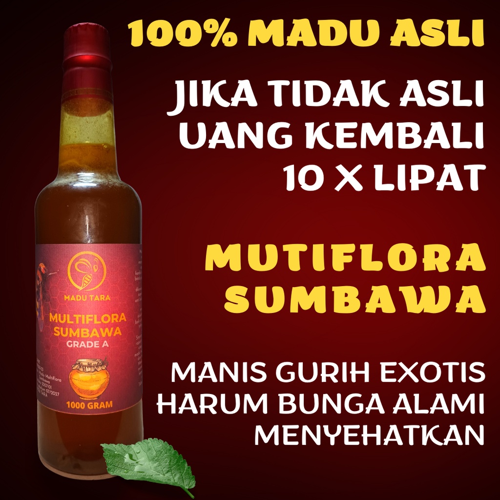 MADU MULTIFLORA SUMBAWA 100%ASLI MENTAH MURNI RAW PURE HONEY MADU TARA