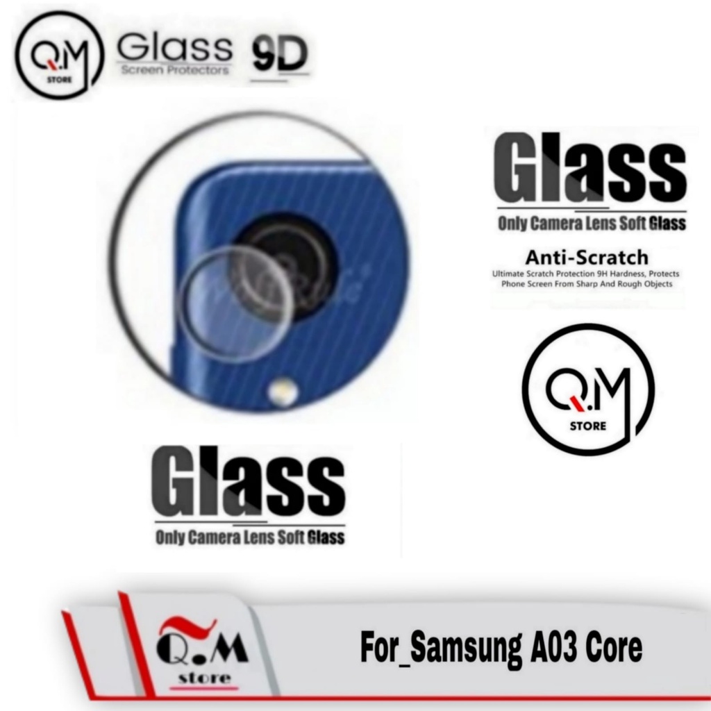 Paket 3 IN1 Tempered Glass Layar Samsung A03 Core Anti Gores Pelindung Layar Free Lensa Camera