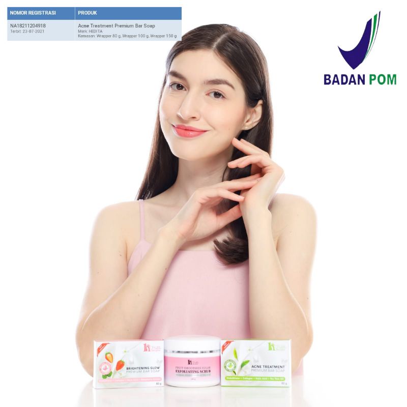 BPOM HEDITA ACNE TREATMENT PREMIUM BARSOAP 80GR