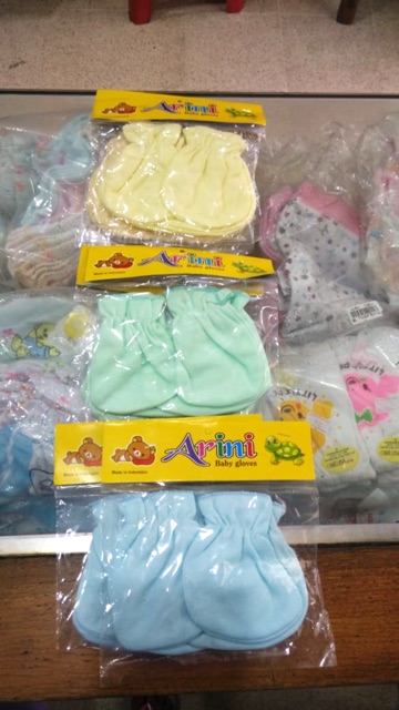 Sarung tangan dan kaki bayi Polos warna NEW BORN