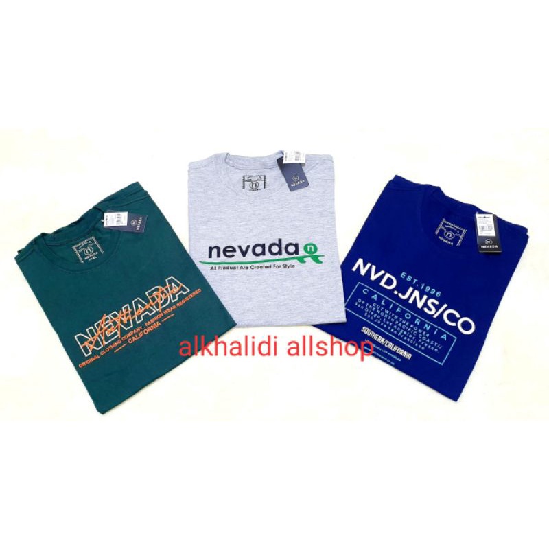 Kaos Nevada distro original/ 3pcs 100rb Motif RANDOM kaos Nevada pria wanita/ kaos pria import murah/ baju distro Nevada ori