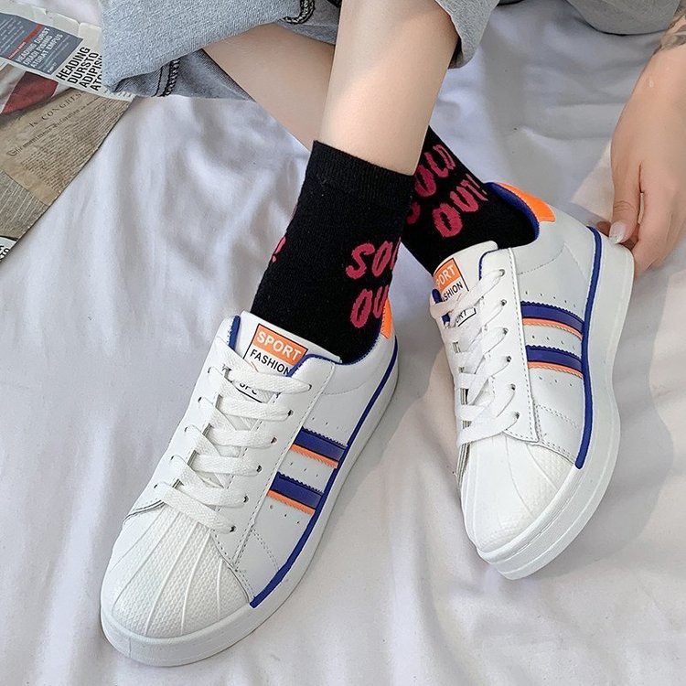 Sepatu Sneakers Import Stripe - Shoes Import Pria Wanita Premium 1092 BISA COD