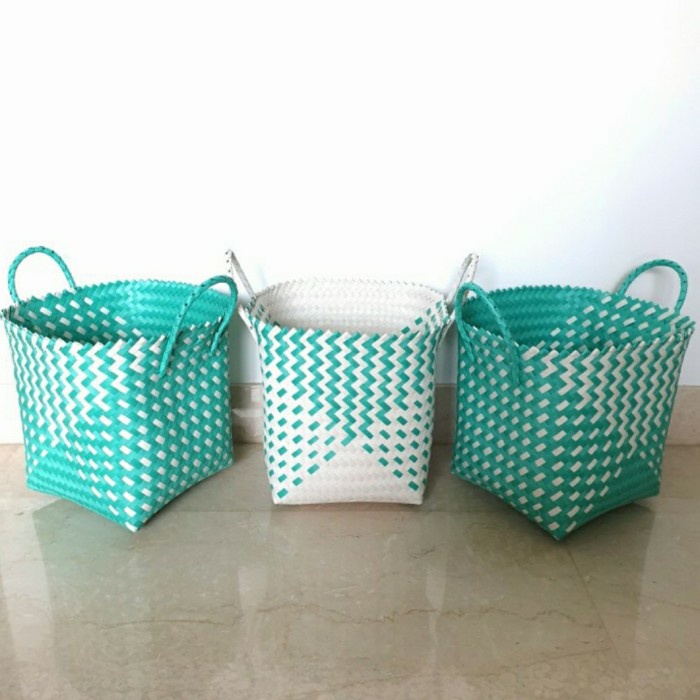 

✨ BISA COD ✨ Tas Hijau Souvenir Lebaran Hampers Tas Pasar Belanja Anyaman Keranjang